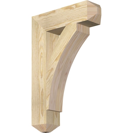 Ekena Millwork Thorton Craftsman Rough Sawn Bracket, Douglas Fir, 4"W x 16"D x 24"H BKT04X16X24THR04RDF